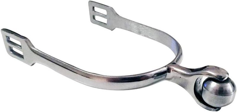 QKDS 1 Pair Horse Spurs Western Stainless Steel Spurs w/Roller Ball for Equestrian Boots Men Women Ri-der Horsemanship Lovers, Horse Riding Accessories(Size:Women Horse Spurs) - Image 2